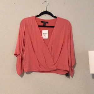 FOREVER21 | Crop surplice top